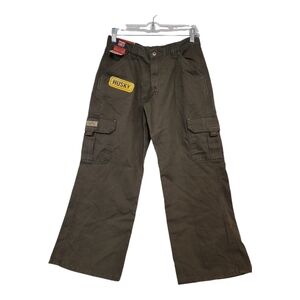 Wrangler jeans olive 10Husky classic cargo loose fit adjustable waist with tags